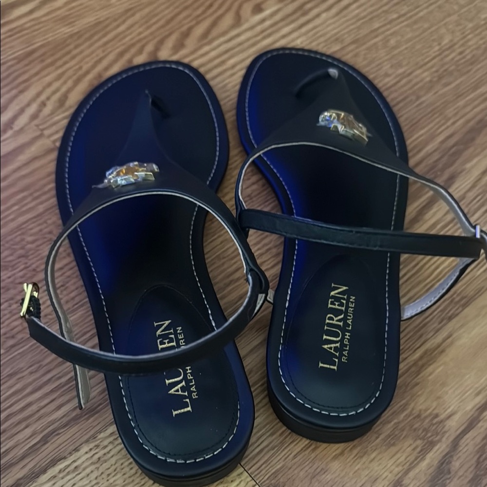 Lauren Ralph Lauren Black Sandals with Sleek Design